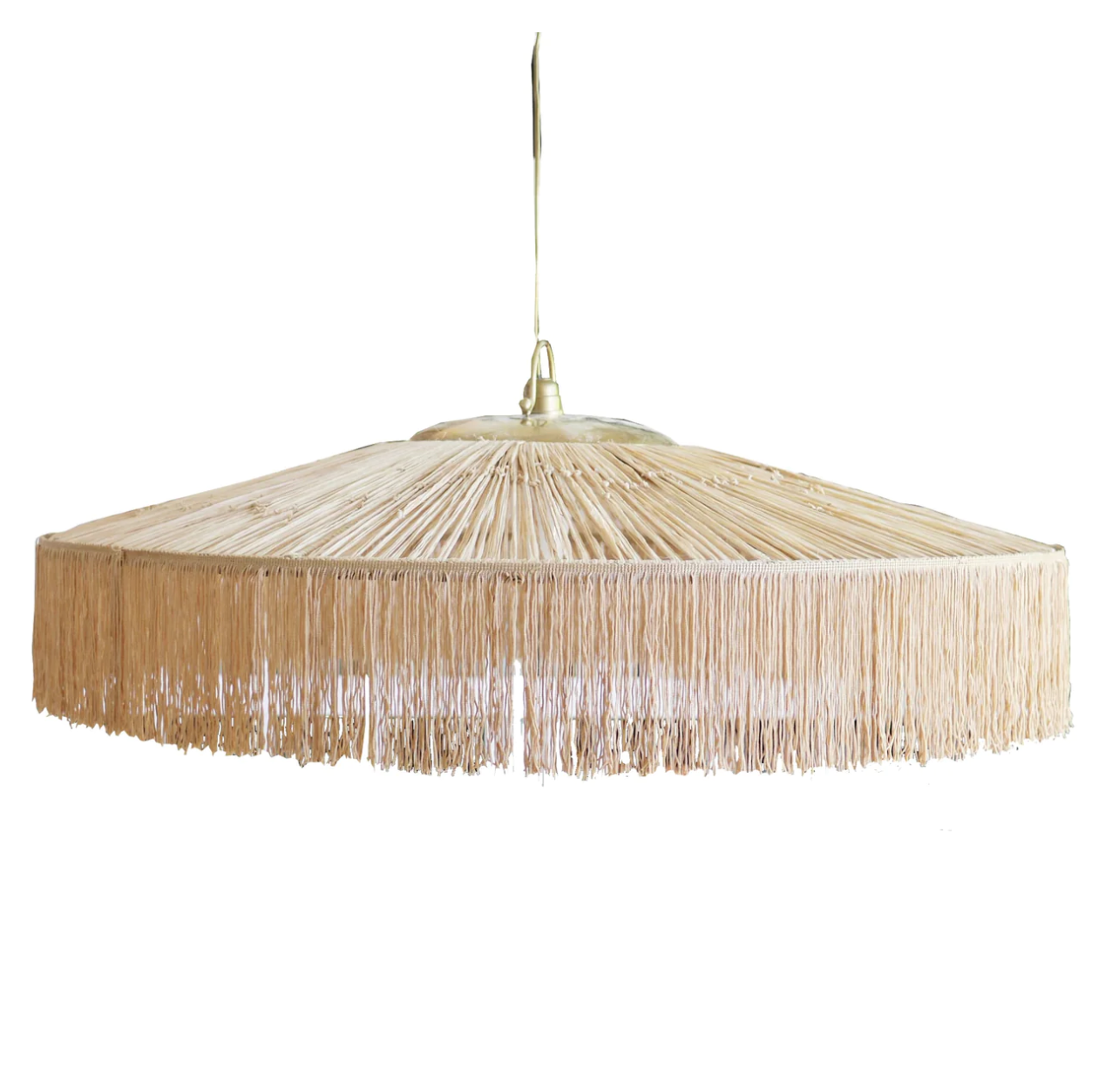 Suspension parasol frange L - Honoré Déco