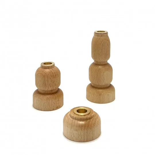 Set 3 bougeoirs 3 tailles naturel - MAISON PECHAVY